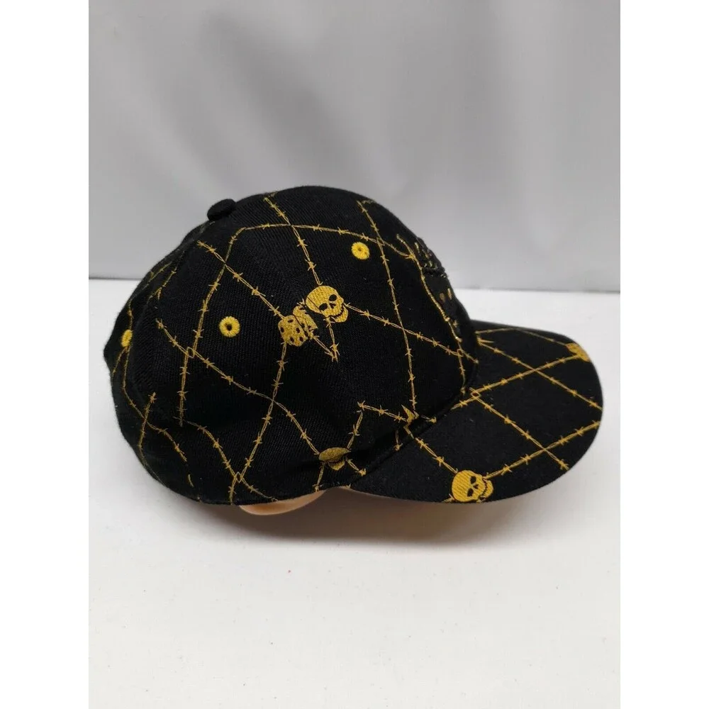 The Strip Las Vegas For Lakers Cap Hat Skulls Crown Dominoes black Yellow